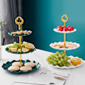 Miniatyrbild 8 av 11: 3-vånings Tårtfat Dessertställ Fruktfat Bröllop Snacks Lyxigt Partyfat Dessert Frukt Födelsedag Q0q1 white one-size