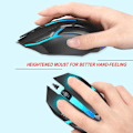 Miniatyrbild 3 av 11: Gamingmus med 7-färgs LED-bakgrundsbelysning Ergonomisk USB-gamingmus W black One-size