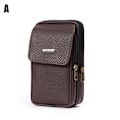 Miniatyrbild 1 av 11: Herr Bältesögla Dragkedja Multi-Fickor Midjeväska Liten Midjeväska Pouch Vertical brown One-size