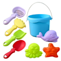 Miniatyrbild 1 av 11: 8 st/set Barnens Strandleksaker För Grävning Sand Lek Vatten Utomhus Strandaktiviteter A4M6 colours 1set