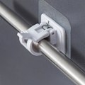 Miniatyrbild 2 av 11: Självhäftande Gardinstång Väggfästen Krokar Justerbar Handdukshållare Badrum Hemfixering P9g2 white 2pcs