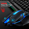 Miniatyrbild 4 av 11: Gamingmus med 7-färgs LED-bakgrundsbelysning Ergonomisk USB-gamingmus W black One-size