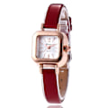 Miniatyrbild 9 av 11: Ny Modeklocka Koreansk Version Retro Quartz Klocka Tunt Band Sm Red One size