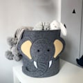 Miniatyrbild 10 av 11: Filt Djurförvaringskorg Lejon Elefant Tiger Tecknad Korg A one