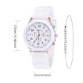Miniatyrbild 2 av 11: Färgad Jelly Quartz Silikonklocka Damklocka Present Jelly Armbandsur Student Dam F1W9 White One size