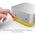 Miniatyrbild 10 av 11: GINTBN Rolig Mun Ställbas för Mac Mini M4/M4 Pro 2024, Halkfria Kuddar, Enkel Åtkomst till Strömknapp Skrivbordsmonteringsdocka yellow 1 set