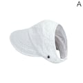 Miniatyrbild 6 av 11: Sommar Dam Hinkhatt UV-skydd Bred Brim Strand Solhattar Tomma Toppar A5 white one-size