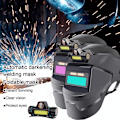 Miniatyrbild 6 av 11: Automatiskt nedbländande svetshjälm med uppfällbart ljus Professionell svetsmask Headlight one