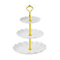 Miniatyrbild 1 av 11: 3-vånings Tårtfat Dessertställ Fruktfat Bröllop Snacks Lyxigt Partyfat Dessert Frukt Födelsedag Q0q1 white one-size