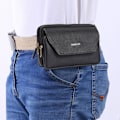 Miniatyrbild 8 av 11: Herr Bältesögla Dragkedja Multi-Fickor Midjeväska Liten Midjeväska Pouch Horizontal black One-size