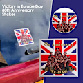 Miniatyrbild 8 av 11: 1-10x VE Day Fönsterdekaler 80-årsjubileum Militär squ D 10pcs