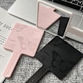 Miniatyrbild 11 av 11: Handspegel Enkel Fjäril Handhållen Spegel Sminkspegel Skönhet C9q4 white One size