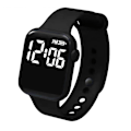 Miniatyrbild 1 av 11: LED Elektronisk Klocka Mode Regnbåge Fyrkantig Silikonklocka Studentarmband Fitness Mode J5O4 Black One size