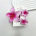 Miniatyrbild 9 av 11: Äggblomma Set Hårklämma Blomma Hårspänne Dam Mode Semester Blue One size