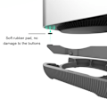 Miniatyrbild 7 av 11: GINTBN Rolig Mun Ställbas för Mac Mini M4/M4 Pro 2024, Halkfria Kuddar, Enkel Åtkomst till Strömknapp Skrivbordsmonteringsdocka white 1 set