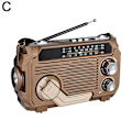 Miniatyrbild 11 av 11: Solcellsdriven Nödradio med Handvev och Vattentät Bluetooth-högtalare copper 1 set