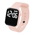 Miniatyrbild 1 av 11: LED Elektronisk Klocka Mode Regnbåge Fyrkantig Silikonklocka Studentarmband Fitness Mode J5O4 Pink One size