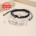 Miniatyrbild 8 av 11: Tai Chi Flätat Armband Par Snöre Handvävt Handrep O7b3 sliver black onesize