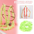 Miniatyrbild 3 av 11: Kalkonfjäderremsa Fluffig Boa 2M Dam Party Bröllopsdekor DIY Hantverk. green one-size