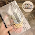 Miniatyrbild 10 av 11: Hög elastisk gummiband hårsnöre färg tjej hästsvanshållare black one-size