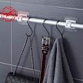 Miniatyrbild 9 av 11: Självhäftande Gardinstång Väggfästen Krokar Justerbar Handdukshållare Badrum Hemfixering P9g2 white 2pcs