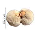 Miniatyrbild 2 av 11: Plyschboll Hårklämma Höst Vinter Plysch Liten Klämma Kant Håraccessoar αψ beige one-size