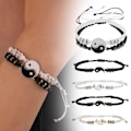Miniatyrbild 11 av 11: Tai Chi Flätat Armband Par Snöre Handvävt Handrep O7b3 sliver white onesize