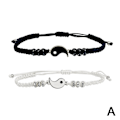 Miniatyrbild 4 av 11: Tai Chi Flätat Armband Par Snöre Handvävt Handrep O7b3 sliver black onesize