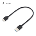 Miniatyrbild 2 av 11: USB 3.0 AM Hane till Micro B Kabel Super Speed Adapter För Extern HDD Sladd E0P0 BLACKC 0.4M