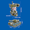 Miniatyrbild 2 av 11: Kreativ Mech Fidget Spinner Simulerad Tank Deformation Robot Vuxen Fidget. Golden 1pcs