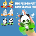 Miniatyrbild 3 av 11: Nyhet & Kreativ Drag Lek Ägg Katt Tryck-vev Fläkt Hand Avlastare Akryl Roterbar Rolig Y1n0 Panda  B