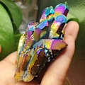Miniatyrbild 8 av 11: Regnbåge Aura Titanium Kvarts Kristallkluster Exemplar Healing Stone Gifts.UK