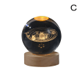 Miniatyrbild 1 av 11: Kristall Bordslampa USB 3D Moon Galaxy Globe Night Light Kids Xma galaxy One-size