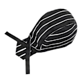 Miniatyrbild 1 av 11: Kock Servitör Hatt Restaurang Kök Bandana Servitörer Restaurang Full Sushi Hatt Pirat Servitriser N5f4 black+white 1pcs