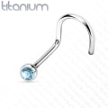 Miniatyrbilde 11 av 11: Påskrudd nesepiercing i Grade 23 Titanium med "press fit" zirkon 12 tanzanite