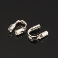 Miniatyrbillede 3 af 4: 100 st. Silverpläterade "wire guardians" c:a 6x5x2 hål 1,5 1 Silver