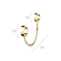 Miniatyrbilde 2 av 3: Tragus Linked kjede med Hoops øredobber i IP-316L kirurgisk stål
