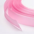 Miniatyrbillede 2 af 2: 1 Rulle (25yard=22,89 mt.) Rosa satinband 12 mm. bred