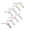 Pikkukuva 1 / 11: 1 Näspiercing i 316 Kirurgiskt stål med "Glow in the dark" sten 6 Stål/Rosa