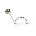 Miniatyrbild 1 av 3: Skruvbar näspiercing i G23 Titanium med 3 mm Rainbow  Kula