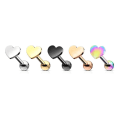 Miniatyrbild 2 av 9: Hjärtformad Tragus/Cartilage Piercing/Studa IP-316L stål (5 val) 5 Rainbow