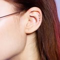 Miniatyrbild 3 av 3: Tragus/Cartilage Piercing med 3 mm.CZ  i Titanium IP-316L stål
