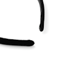 Pikkukuva 2 / 3: Svart  sammetsklädd diadem 20 mm. bred