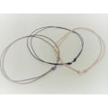 Pikkukuva 3 / 3: Handknuten Ställbar läder halsband med  Fredsmärke hänge 3 brun