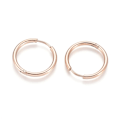Pikkukuva 3 / 3: 1Par 20 mm Hoops örhängen i Rödguldpläterad 316L kirurgiskt stål