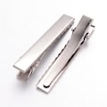 Pikkukuva 2 / 2: 6 st Silverfärgade hårklämmor 3,4 cm. x 8 mm breda