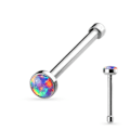 Miniatyrbild 1 av 6: 1 Näspiercing i 316L-stål med opalite (4 färgval) 4 Rainbow