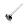 Miniatyrbillede 6 af 9: 1 st. Näspiercing i 316L Kirurgiskt stål med 3 mm rund CZ 8 Röd