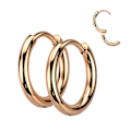 Miniatyrbillede 1 af 2: 1 Par 10 mm Hoops örhängen i Guldpläterad 316L stål Gold