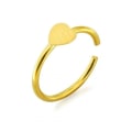 Pikkukuva 1 / 2: 1 st. 8 mm Näspiercing ring i silver med Guldöverdrag